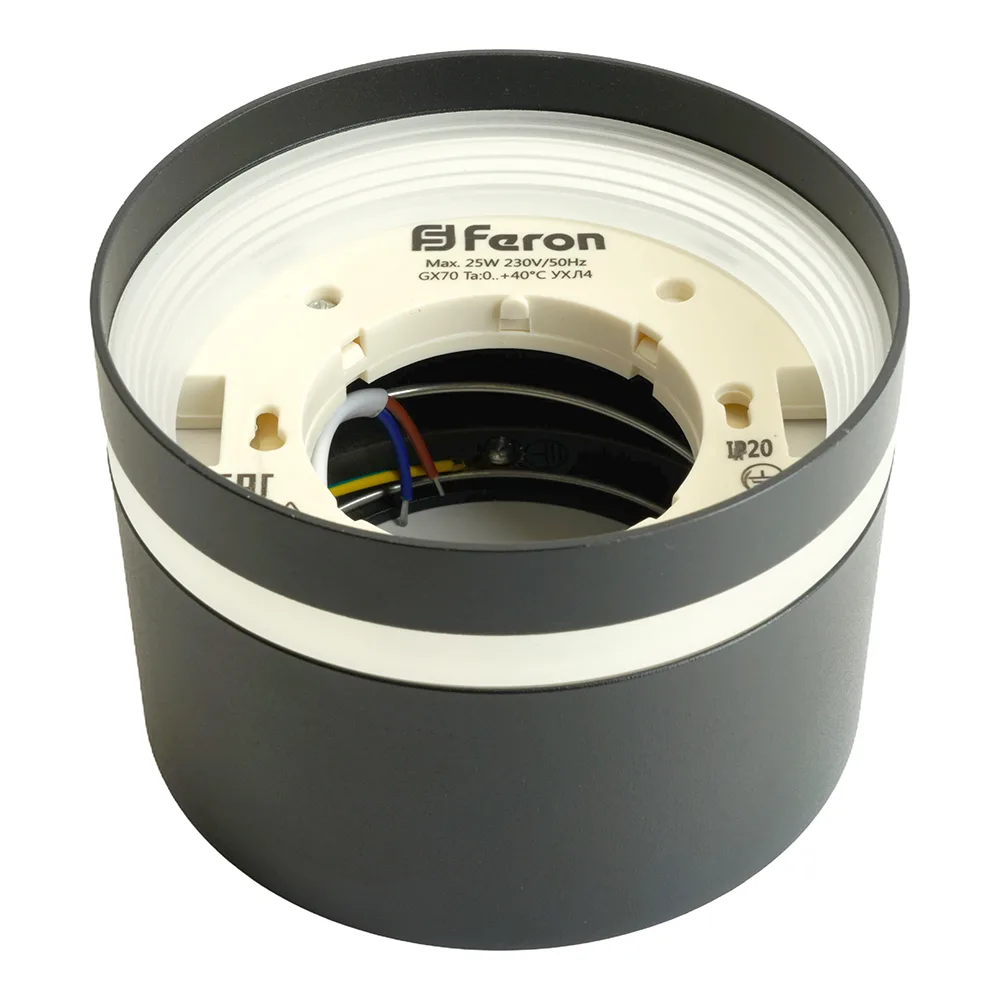FERON Светильник потолочный HL372 LUNA 25W, 230V, GX70, черный 48735 FERON Светильник потолочный HL372 LUNA 25W, 230V, GX70, черный 48735